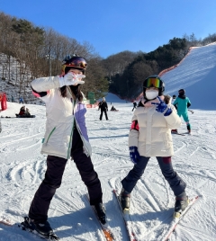 2022.12.28 1대2 스키 한유리 강사 (도연, 소윤)